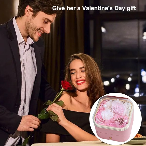 Ny presentförpackning för rosesmycken - romantisk present till fru, flickvän,