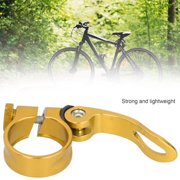 2 st/set 31,8 mm cykelsadelstolpe klämma snabbspänne för 27,2 mm cykelsadelstolpe guld