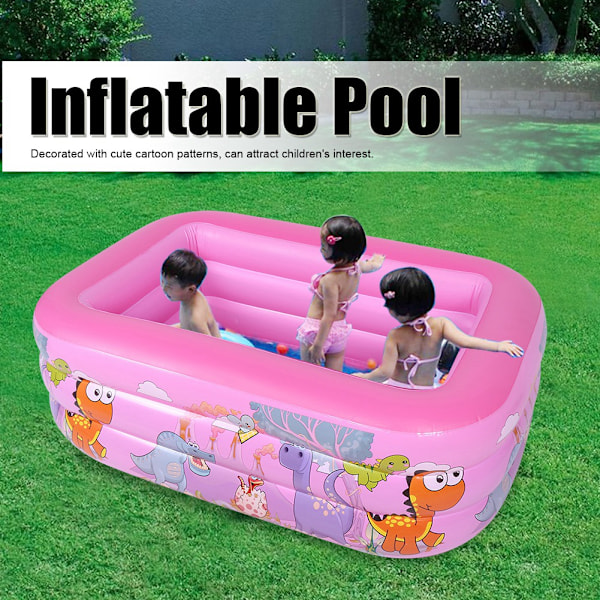 Utomhus bärbar tecknad mönster uppblåsbar barn baby simning bad pool badkar tillbehör