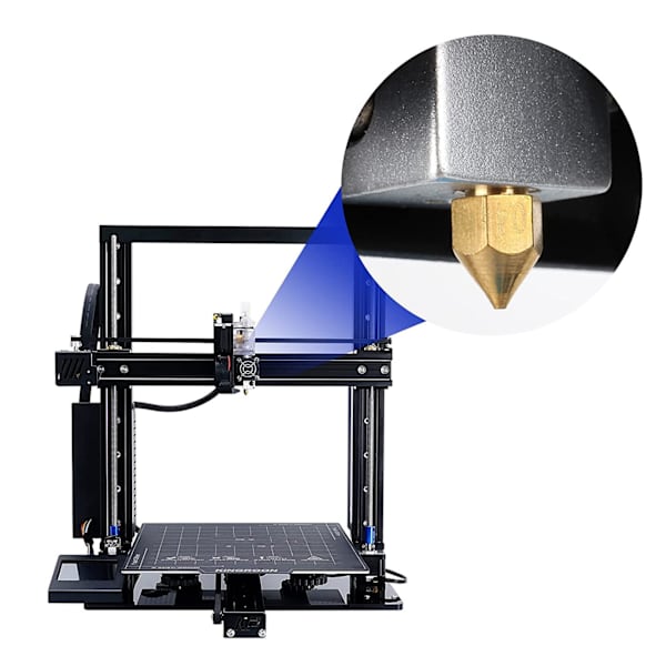 25 st Extrudermunstycke för 3D-skrivare 0,4 mm Utgång 1,75 mm Ingång för CR 10 Ender 3 Ender3 Pro