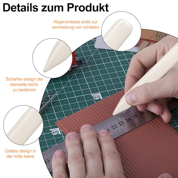 Pappersbenmapp Bone Mapp, Plastpappersvikningssats Vikpenna Benmapp för Pappershantverk Korttillverkning Läderbearbetning
