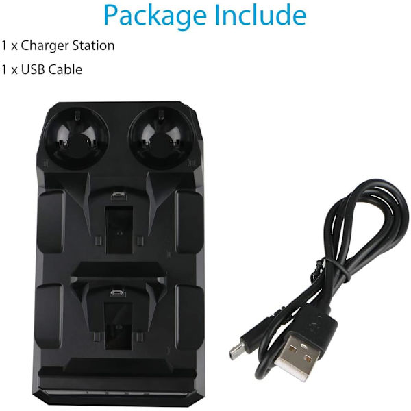 Kontrollbatterier, Xbox One X/One S/One Elite Dual Controller Laddningsstation med 2 Uppladdningsbara Batterier