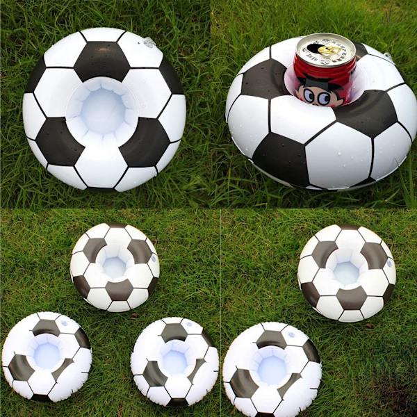 Uppblåsbar Dryckeshållare, 5 st Fotbollsdryck Poolflottar Mugghållare Flottar Uppblåsbara Flytande Underlägg för Poolparty Vattenlek Barnbad
