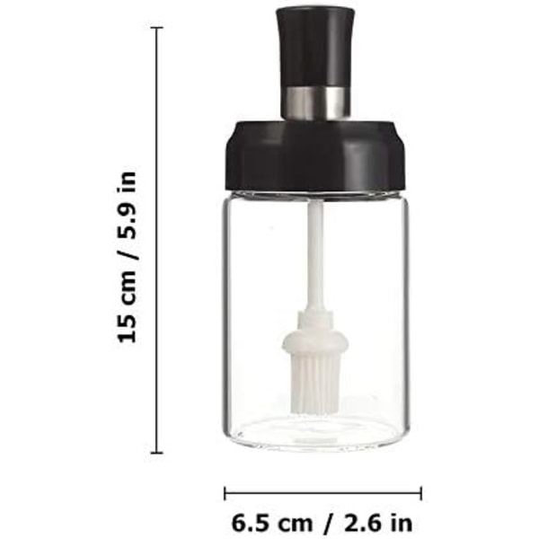 Genomskinliga kryddburkar i glas, högkvalitativa borosilikatglasbehållare för kryddor, blyfria glas, livsmedelsgodkänd tätningsring, 3 st transparenta kryddor