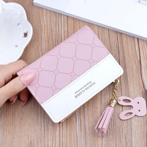 Kvinnor liten kompakt plånbok Bifold, RFID-plånbok kreditkort