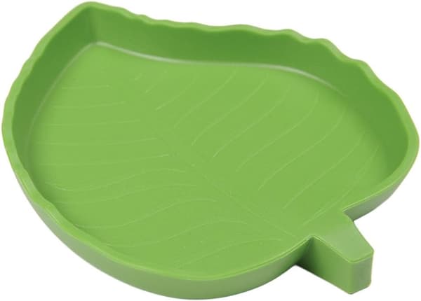Vandskål til skildpadde, krybdyr, bladformet