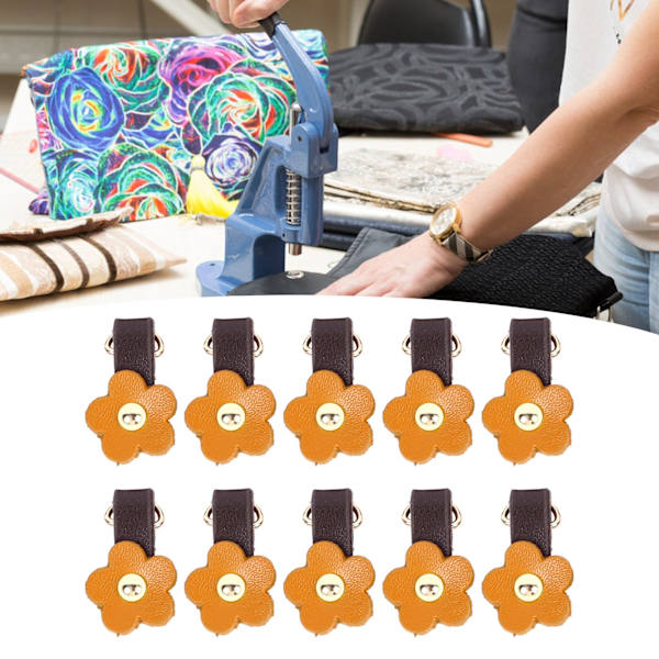 10 set läder D-ringar för handväska äkta läder oskadade D-ringar handväsktillverkningstillbehör för läder crossbody-väska hantverk solbruna guldfärgade tillbehör