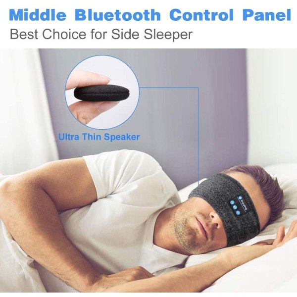 Pannband Mjuk elastisk Bekväma Bluetooth huvudbandshörlurar