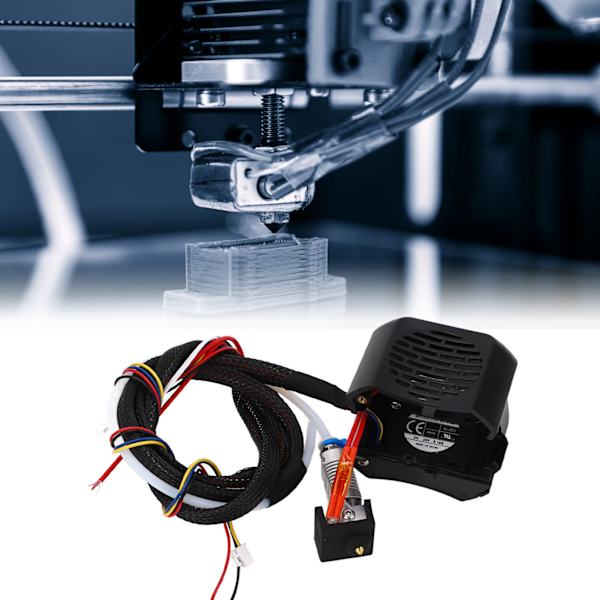 Full Hotend Kit 3D-skrivartillbehör Hot End Kit med dubbla fläktar för Ender 3 V2 DC24V