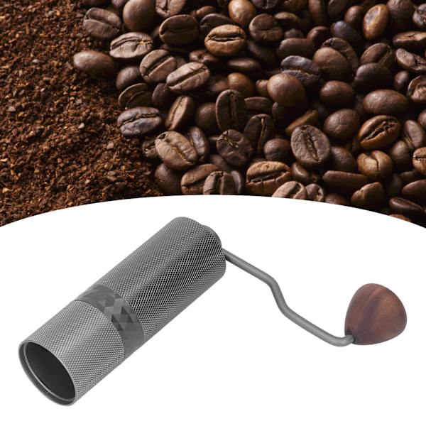 Manuell kaffebönskvarn Bärbar handkaffekvarn Hem Handkaffebönskvarn Grå Full Aluminiumkropp