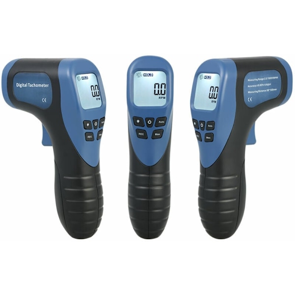Data Record Hold Store Laser Foto Tachometer, Stabil Prestanda För Motorer Hjul Och Metallsvarvar, Inkluderar Reflexremsa För Enkel Användning På