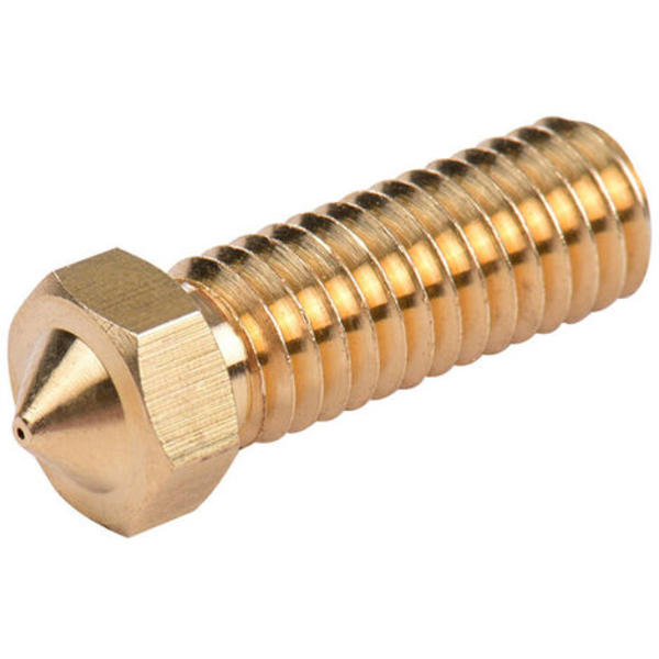 3 st 3D-skrivarmunstycken i mässing med vulkanmunstycke M6-gänga, skrivarhuvud 0,4 mm utmatning för Sidewinder X1 TEVO Little Monster 1,75 mm filament (guld, 0,4 mm)