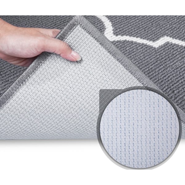 Dörrmatta för inomhusbruk, halkfri absorberande smutsavvisande entrématta, maskintvättbar lågprofils golvmatta för hall - 50×80cm