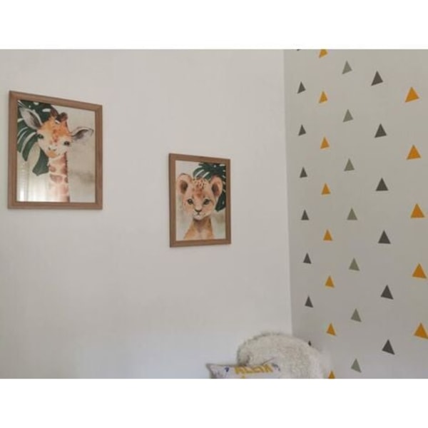Canvas Wall Art - Coola djurtryck inramade väggdekor