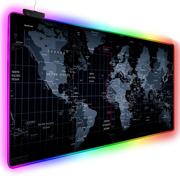 RGB-musmatta Gamingmusmatta med 14 LED-ljusmönster