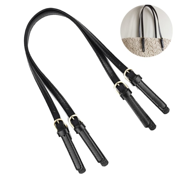 Set med 2 bärremmar Väska handtag Konstläder Väska handtag Axelremmar Väska Hängare Handväska remmar Ersättningshandtag Axelremmar Läder