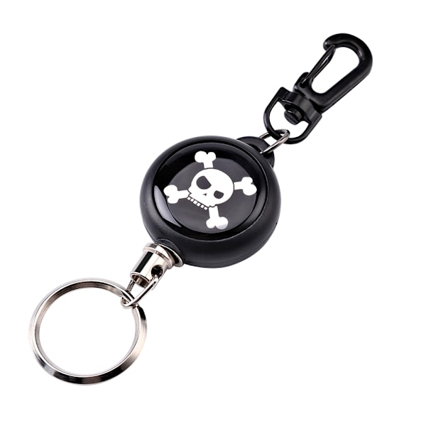 EDC 60cm Ståltrådsrep Retractable Karabinhake Överlevnadsnyckelring