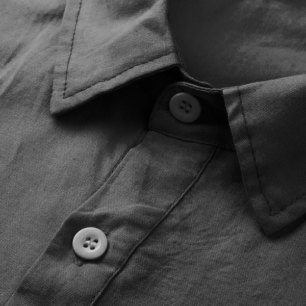 Herr Casual Button Down kortärmad skjorta Button Up Summer