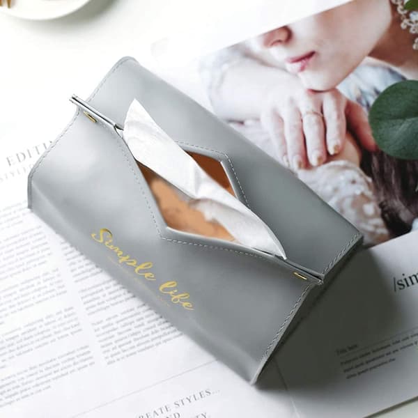 2 stk. Tissue Holder, PU Tissuebokser, PU Lær Tissueboks Ho
