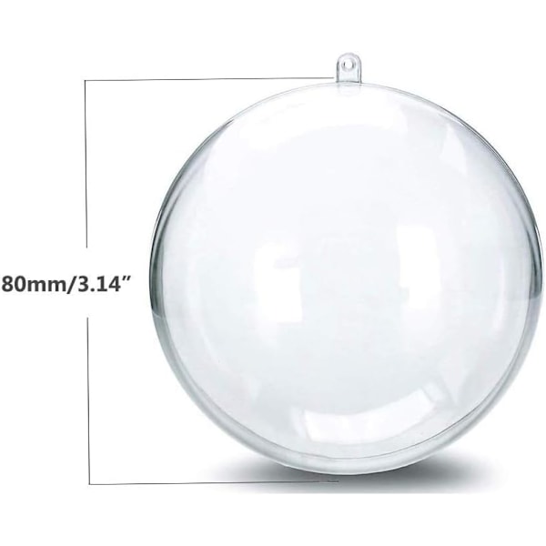 Perfekt Gåva, Klar Plast Fyllbar Boll för Juldekoration