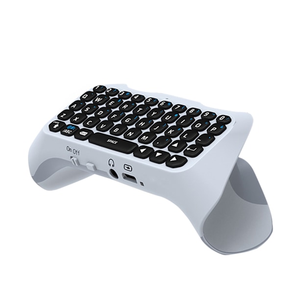 Trådlöst tangentbord för PS5-kontroller, ergonomisk design Bluetooth Mini Portabel Gamepad, röstchattbräda med inbyggd högtalare, lätt att installera och bära
