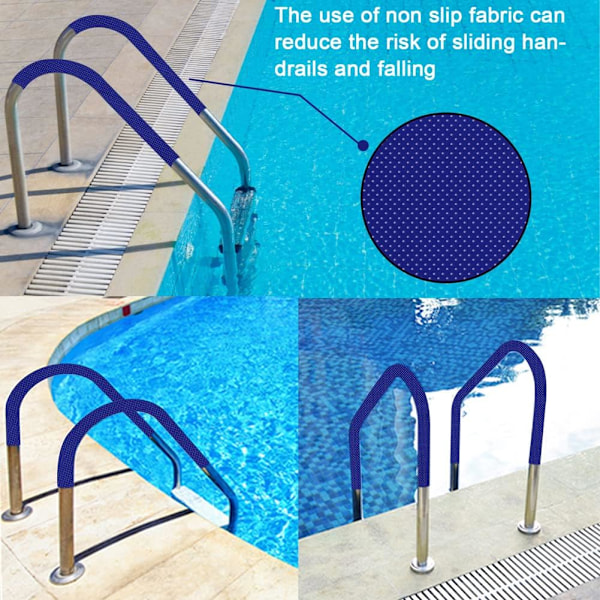 2 st Poolfäste Handräckskydd Halkfritt Skydd Mjukt Armstödsskydd Pool Stege Handmuffskydd 122cm Pooltillbehör