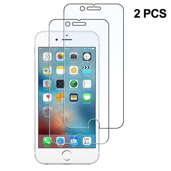 iPhone 6 / 6S / 7/8 skärmskydd härdat glas, HD skärmskydd, 9H reptåligt skärmskyddsfilm för iPhone 6 / 6S / 7/8-2 Pack