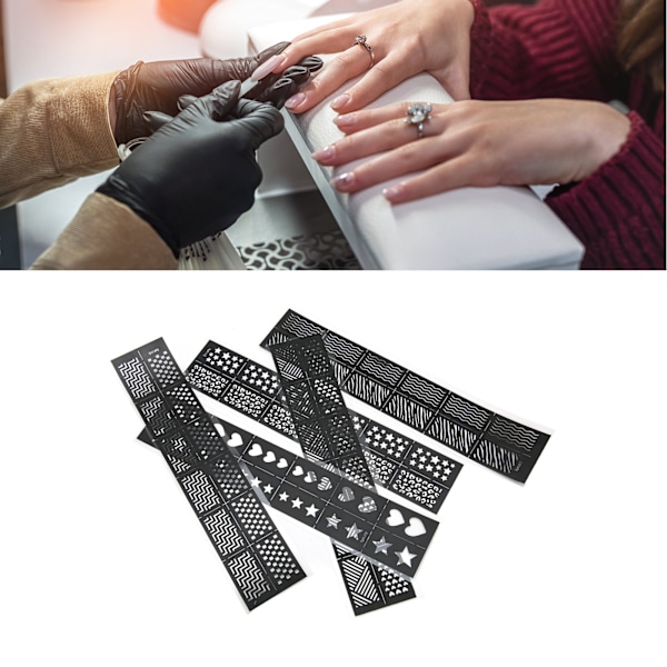 Nagelstämpel som revolutionerar manikyrverktyg, rostfria stålplattor med precisa gravyrer för en perfekt stämpel, hudvänlig för alla naglar