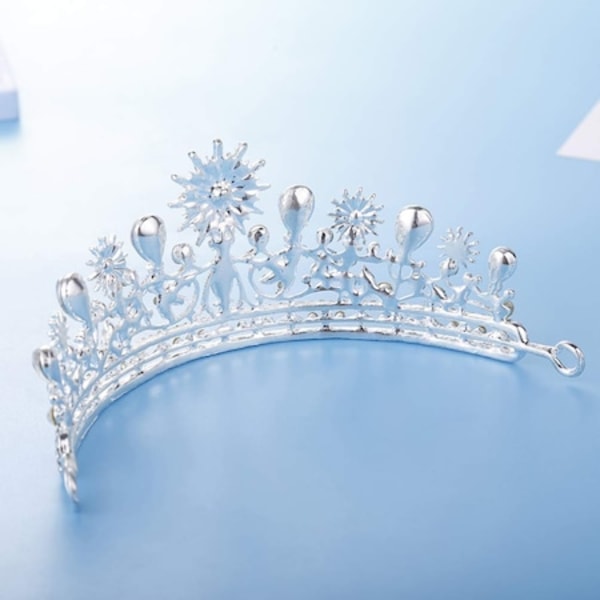 Bröllopshårtiara, legering, silver/blå