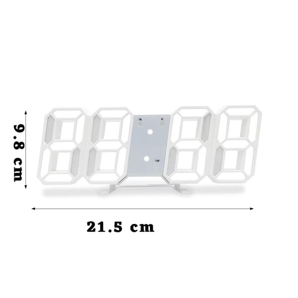 Ruibeauty 3D Modern Digital LED Väggklocka 24/12 Timmars Display Timer Alarm Hem USB