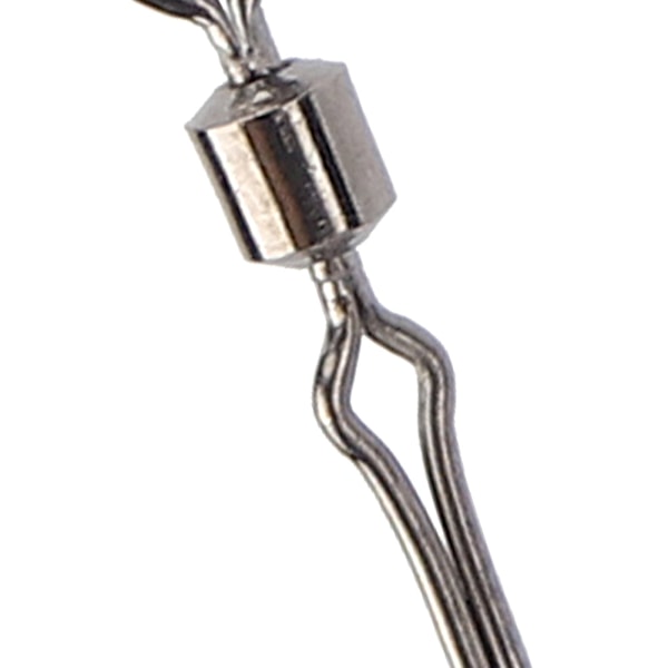 Metall Amerikansk Typ SubLine Clip Fisk krok Swivel Snabbkontakt Liten Fiskeutrustning (svart 8#)