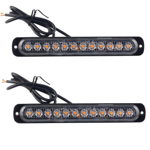 2x 12LED blixtbil nödvarningsljus, blixtvarningsljus, bar blixtljus, motorcykel mode ljus