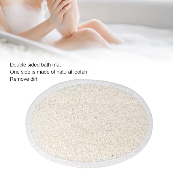 Frottéskrubb, Naturlig Loofah för Djuprengöring, Exfolierande Kroppssvamp med Elastiskt Band, Mild Massage & Främjar Cirkulation, Snabbtorkande
