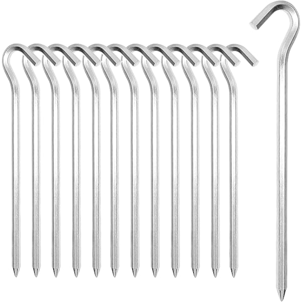Tältpinnar, mångsidig aluminiumlegering för utomhusresor, vandring, trädgårdsarbete, stabil och lätt design, rostbeständig och hållbar, hexagonstång