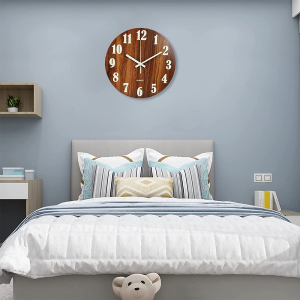 Digital självlysande väggklocka som används för att dekorera sovrum,