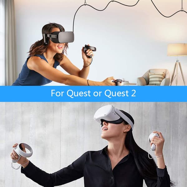 Hurtigopladningskabel til Oculus Quest 2, Signalforstærker & Højhastighedsdataoverførsel USB 3.2 Gen1 til USB C-kabel til VR-headset, 4,8 m længde til