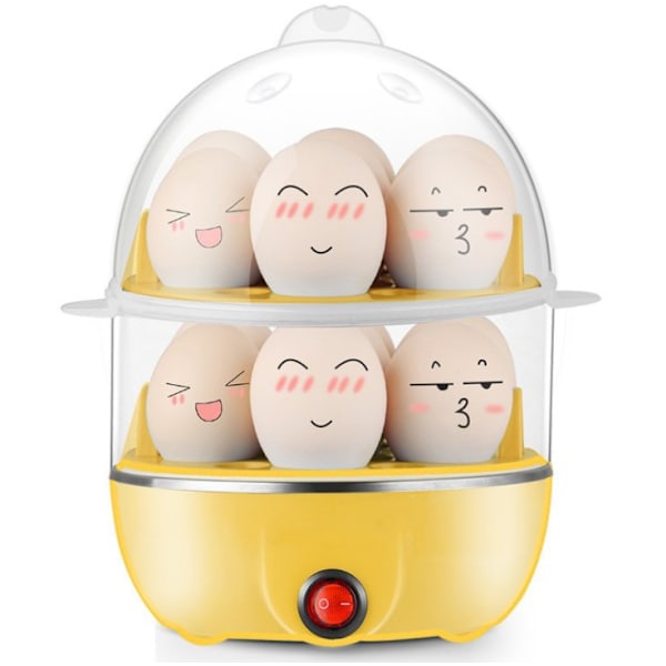 Egg Chef Deluxe: Multifunktionell snabb äggkokare, automatisk avstängning säkerställer perfekt kokta ägg, lätt att rengöra design, stor kapacitet för 14 ägg