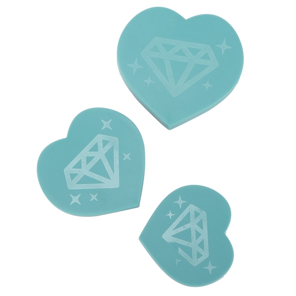 Rhinestone Målningsbrickor Ny Kärlek Hjärta Form DIY Multifunktionell Kristall Skärmning Förvaringsverktyg Set Blå Nummer 2