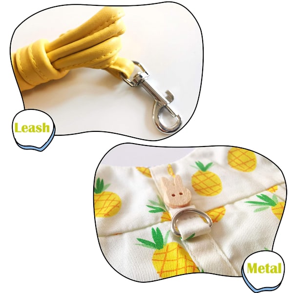 Sele och koppel för promenader med små husdjur, marsvinskläder med rymningssäker väst, andningsbart nät för unga illrar och marsvin (Polyester, Ljus)