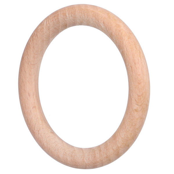 10 st träringar ofärdiga DIY naturliga träcirklar för hantverk smyckestillverkning baby tandsprickning 5 cm