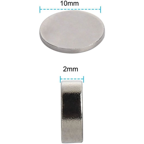 Neodymmagnet 50 st 10 * 2 mm Premium Neodymmagnet Magnet Idealisk för kylskåp, interaktiv whiteboard, magnetiska ytor, bilder, DIY