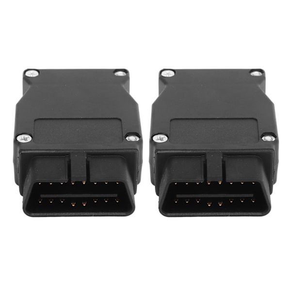 2 st OBD2 16-stiftskontakt Adapter ABS Plast Lättvikts för F-serie E-serie Diagnostisk Kontroll ECU Verktyg