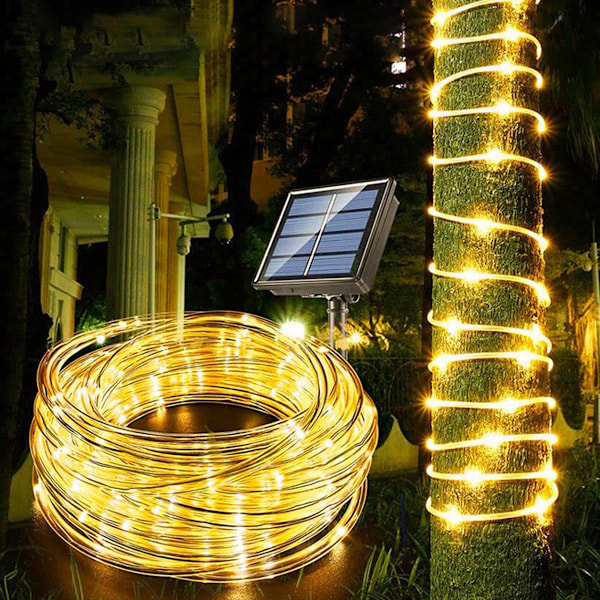 Solar Slangserie Julbelysning LED Julbelysning Uteplats 10m