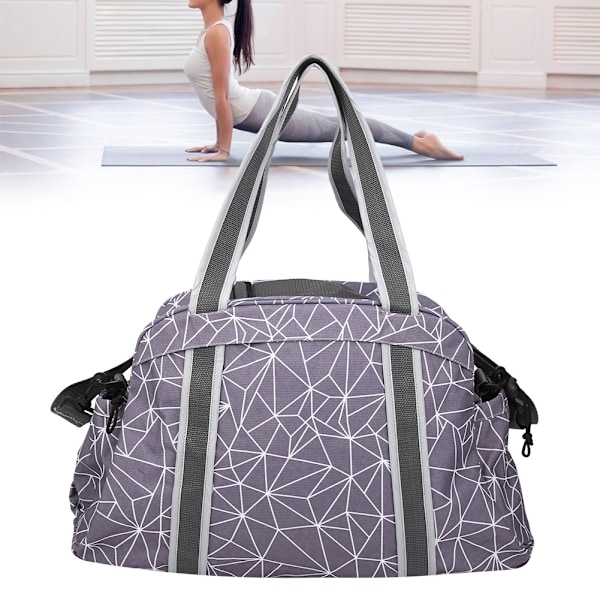 Multifunktionell yogamatta väska tote sling carrier med sidofickor dragkedjor för kontor resor gym picknick