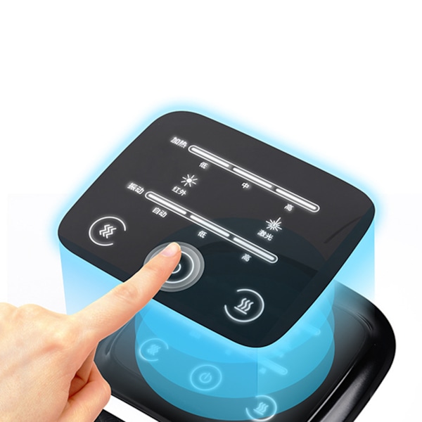 Sladdlös knämassagerare med smart vibrationsterapi, bärbar värmedyna för lugnande massageupplevelse