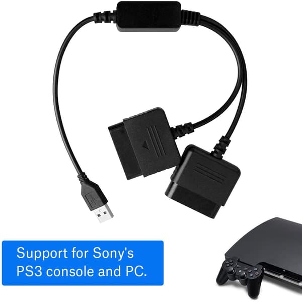Ps2 Ps1 Controller Adapter, Ps3 Pc Konverter, Universal Gamepad Konverter Med Dual Shock
