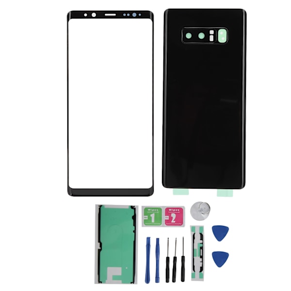 Härdat Glas Skärmbyte För Samsung Note8 N950, Förinstallerat Lim, Högkvalitativt Glas, Reparationsverktyg Ingår, Lätt Att Installera, Testad