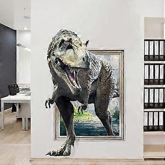 3D-effekt väggdekor dinosauriemönster väggdekoration för vardagsrum, sovrum