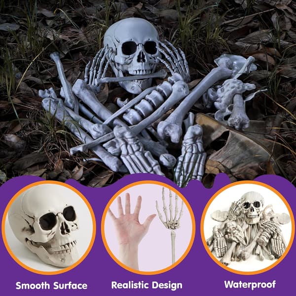 28 dele, 4,5 pund knoglepose skelet skelet Halloween