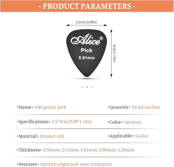 Guitar Picks, 30 stykker Hjerteformede Guitar Picks til Akustisk